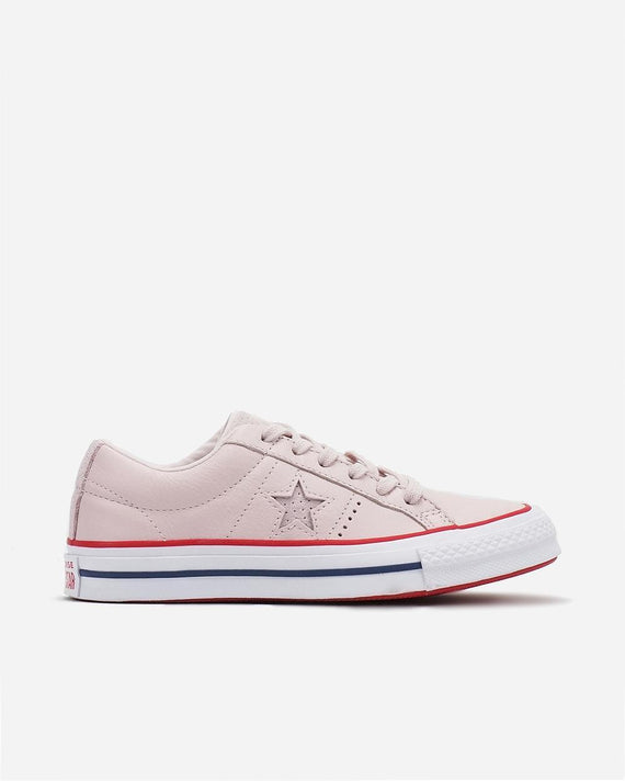 Converse One Star New Heritage Barely Rose/Gym Red/White Womens Sneaker 160623