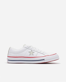 Converse One Star New Heritage White/Gym Red Womens Sneaker 160624