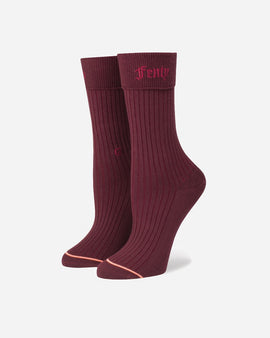 Stance Fenty Prep Sock Burgundy Womens Sneaker W425D17FEN