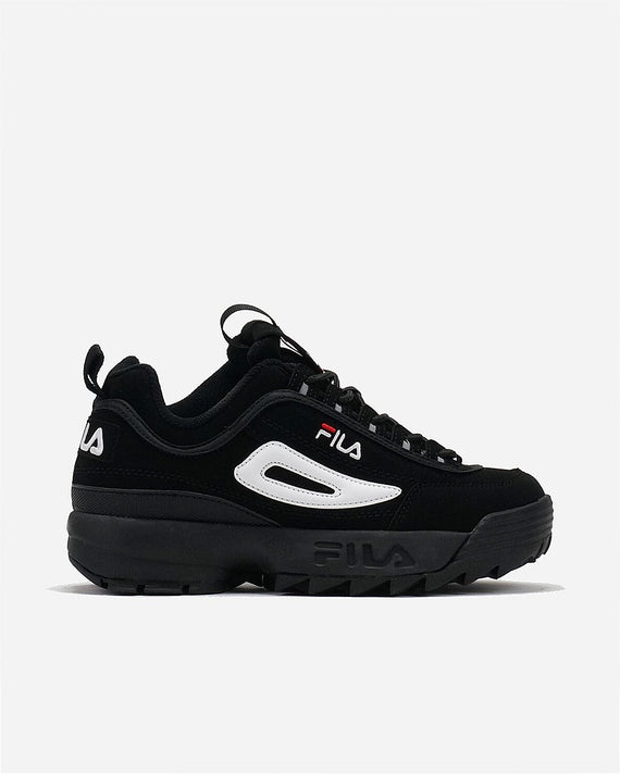 Fila Disruptor Ii Black/White/Red Womens Sneaker FW01653W018