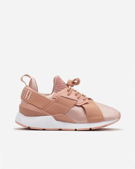 Puma Muse Satin Peach Beige/White Womens Sneaker 36553401