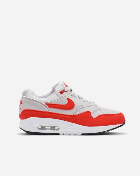 Nike Air Max 1 Vast Grey/Habanero Red Womens Sneaker 319986-035