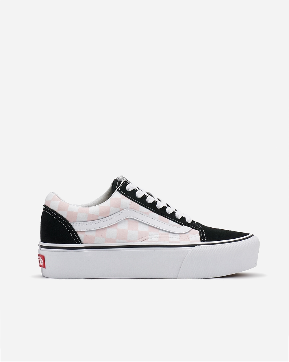 Old Skool Platform Checkerboard Pink Dogwood